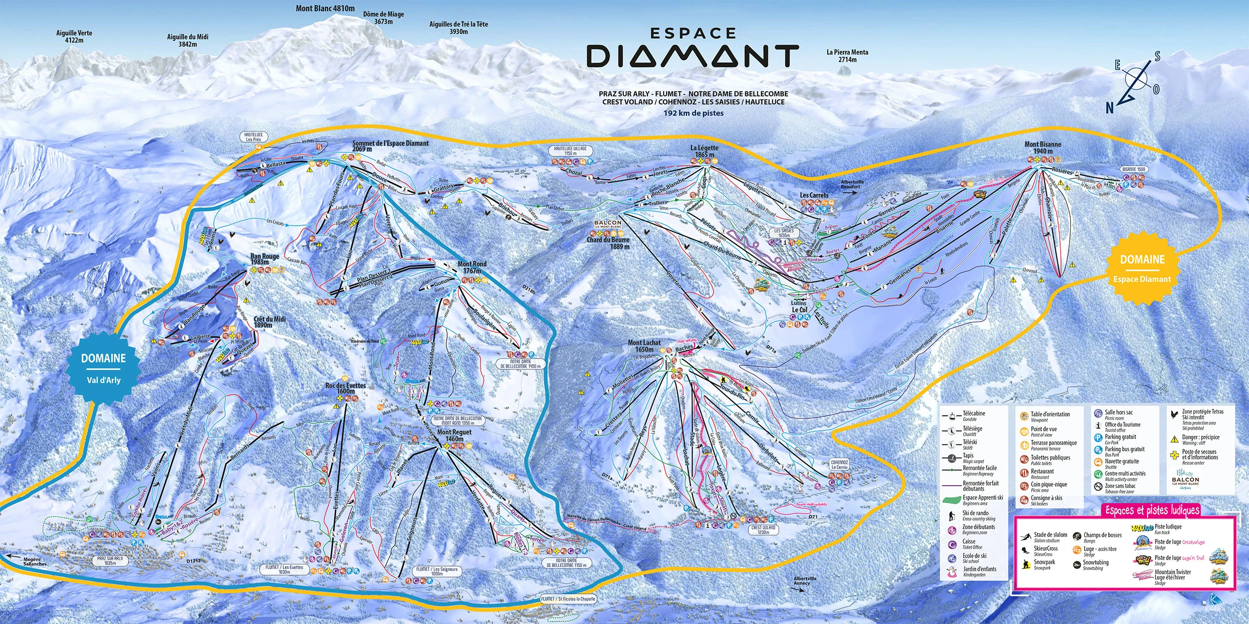Plan des pistes de Notre-Dame-de-Bellecombe