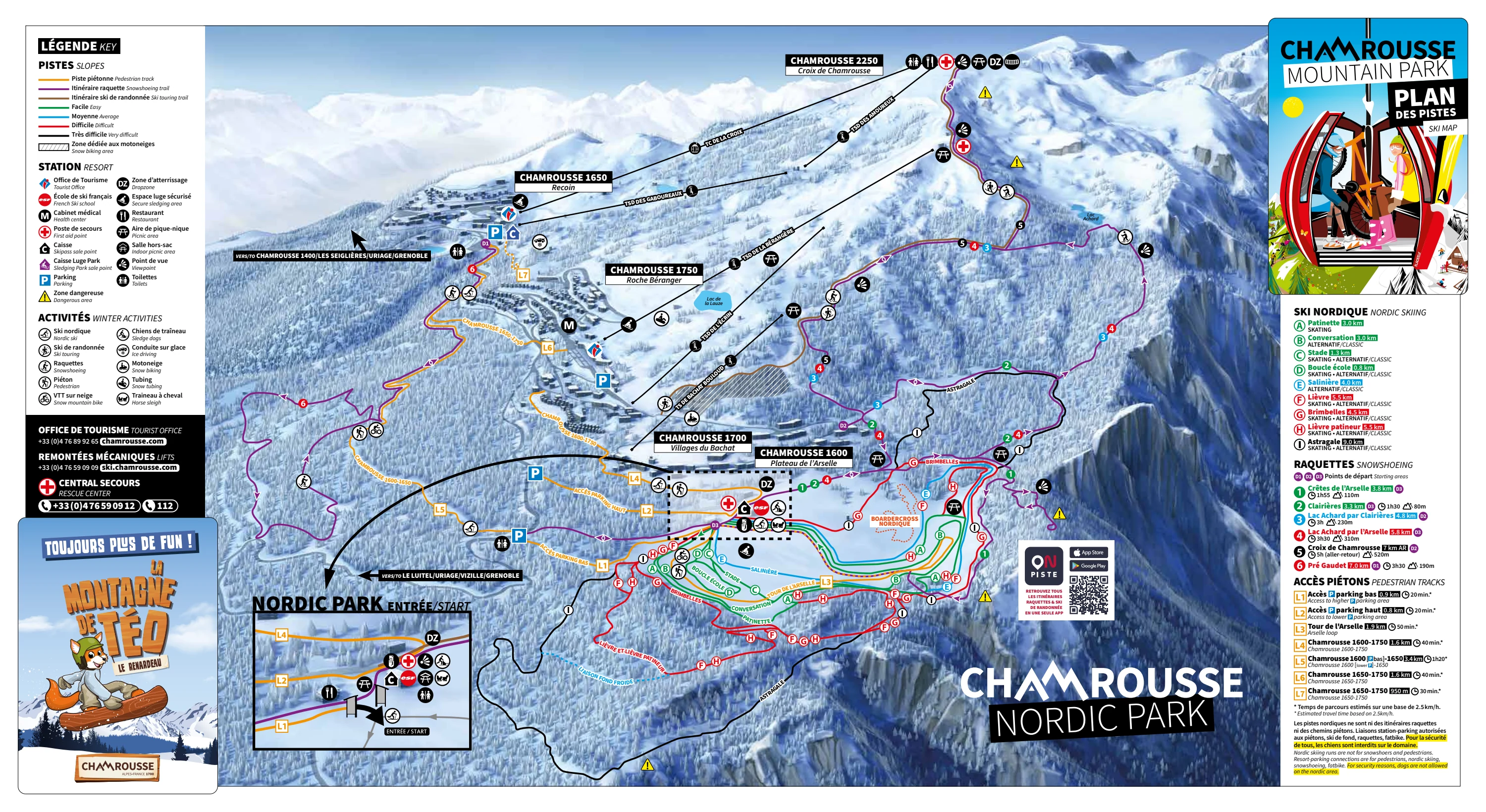 Plan des pistes de Chamrousse