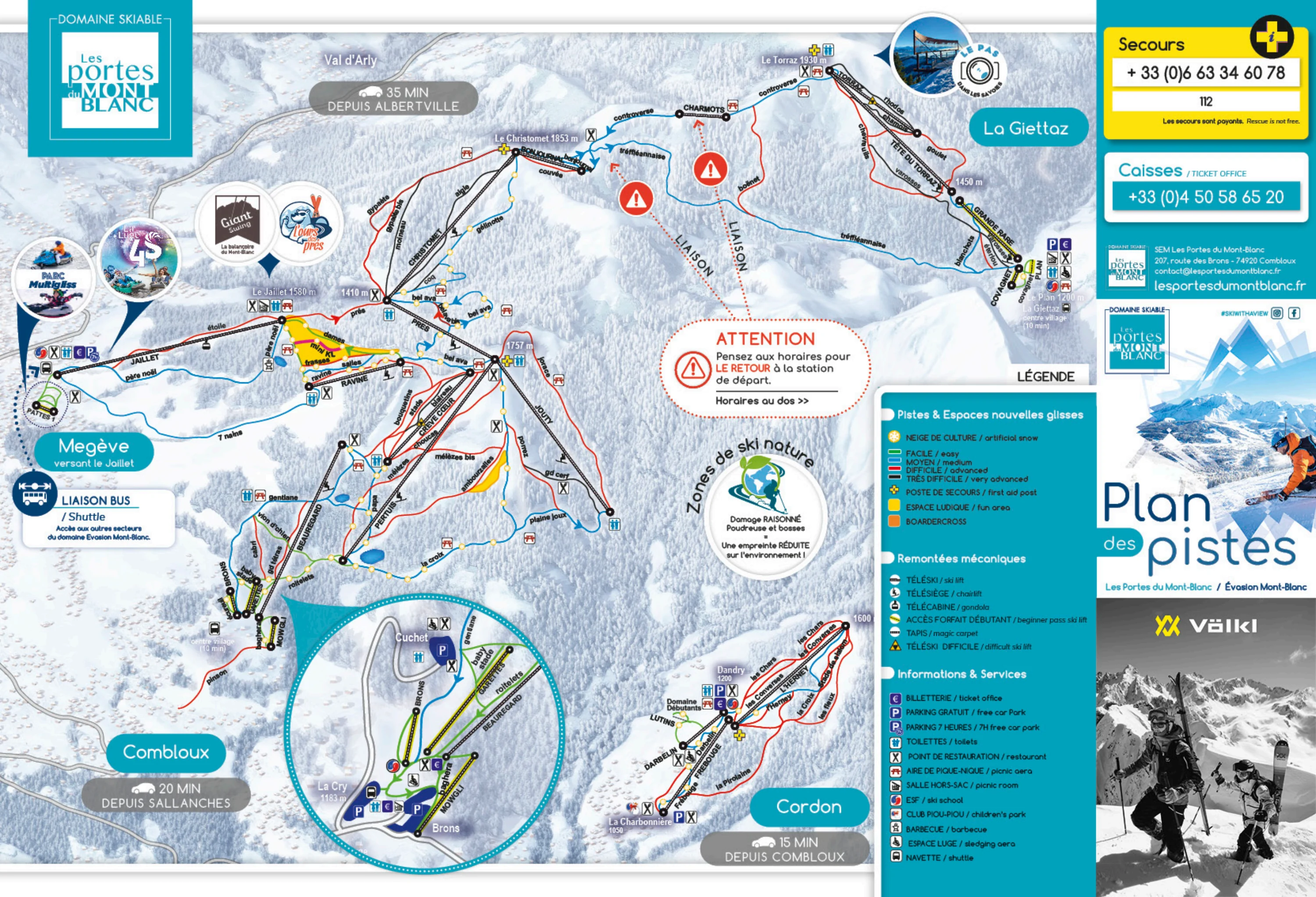 Plan des pistes de La Giettaz