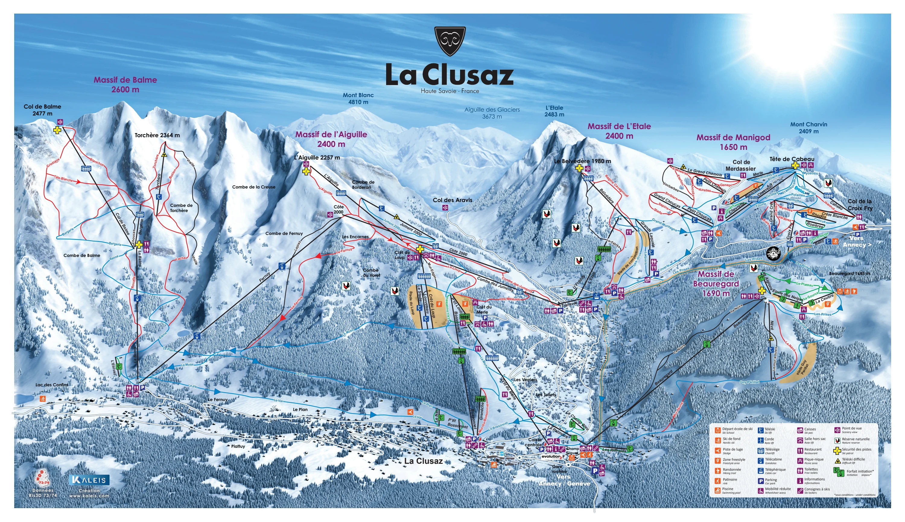 Plan des pistes de La Clusaz