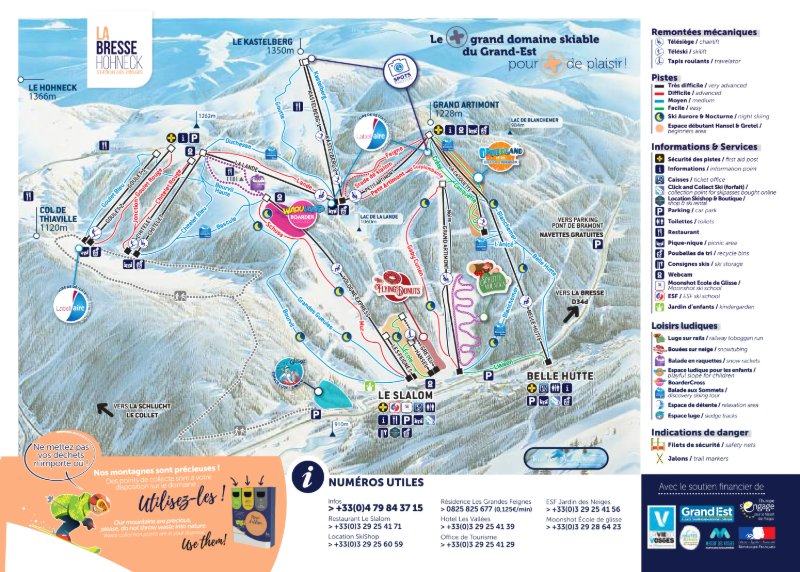 Plan des pistes de La Bresse-Hohneck